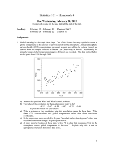 Statistics 101 – Homework 4 Due Wednesday, February 20, 2013