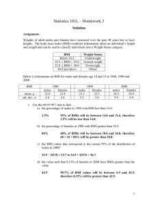 Statistics 101L – Homework 3 Solution