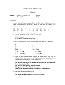 Statistics 101 – Homework 2 Solution