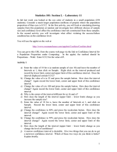 Statistics 101: Section L – Laboratory 11