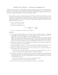 Statistics 101: Section L - Laboratory Assignment 10