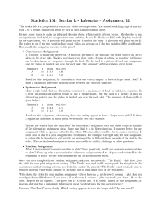 Statistics 101: Section L - Laboratory Assignment 11