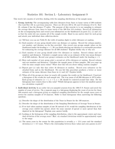 Statistics 101: Section L - Laboratory Assignment 9