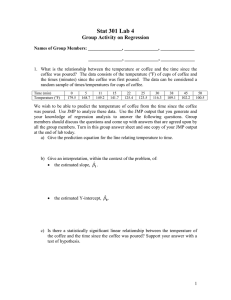 Stat 301 Lab 4 Group Activity on Regression