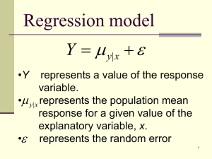   Regression model 