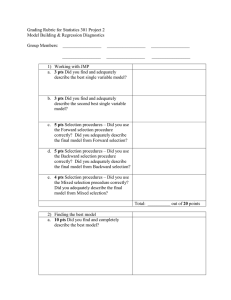 Grading Rubric for Statistics 301 Project 2