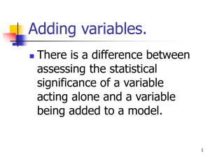 Adding variables.