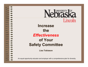 Increase the of Your Safety Committee