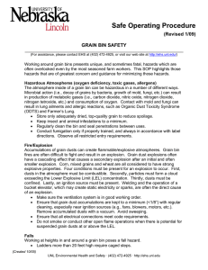 Safe Operating Procedure (Revised 1/09) GRAIN BIN SAFETY