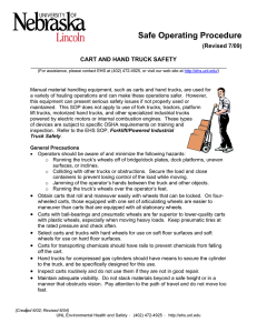 Safe Operating Procedure (Revised 7/09) CART AND HAND TRUCK SAFETY