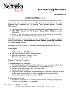 Safe Operating Procedure  (Reviewed 8/14) SAFETY PROTOCOL: Cl-36
