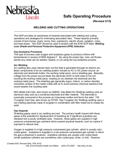 Safe Operating Procedure (Revised 3/15) WELDING AND CUTTING OPERATIONS