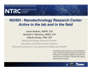 NIOSH - Nanotechnology Research Center