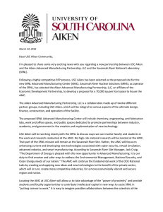 Dear USC Aiken Community,