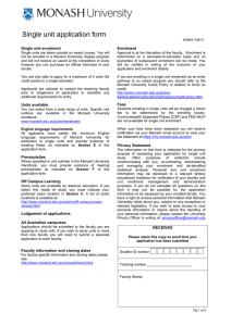Single unit application form Single unit enrolment Enrolment