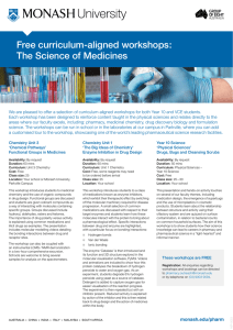 Free curriculum-aligned workshops: The Science of Medicines