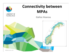 Connectivity between  MPAs  Galice Hoarau 