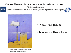 • Historical paths •Tracks for the future Christiane Lancelot