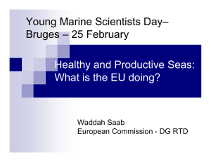 Healthy and Productive Seas: What is the EU doing?