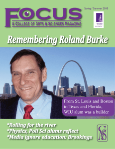 Remembering Roland Burke *Rolling for the river *Physics, Poli Sci alums relect