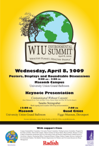 Wednesday, April 8, 2009 Keynote Presentation