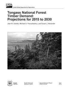 Tongass National Forest Timber Demand: Projections for 2015 to 2030