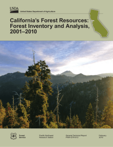 California’s Forest Resources: Forest Inventory and Analysis, 2001–2010 United States Department of Agriculture