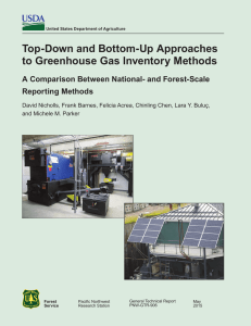 Top-Down and Bottom-Up Approaches to Greenhouse Gas Inventory Methods Reporting Methods