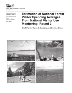 Estimation of National Forest Visitor Spending Averages From National Visitor Use