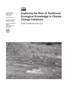 Exploring the Role of Traditional Ecological Knowledge in Climate Change Initiatives