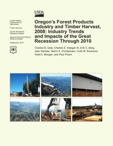 Oregon’s Forest Products Industry and Timber Harvest, 2008: Industry Trends