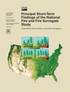 Principal Short-Term Findings of the National Fire and Fire Surrogate Study