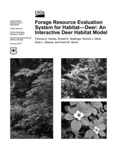 Forage Resource Evaluation System for Habitat—Deer: An Interactive Deer Habitat Model