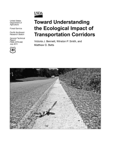 Toward Understanding the Ecological Impact of Transportation Corridors