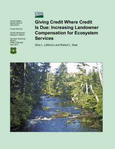 Giving Credit Where Credit Is Due: Increasing Landowner Compensation for Ecosystem Services