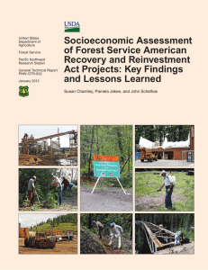 Socioeconomic Assessment of Forest Service American Recovery and Reinvestment Act Projects: Key Findings