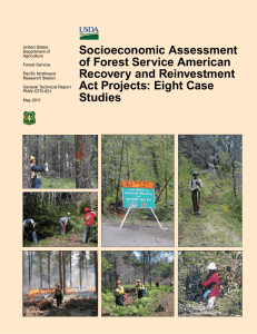 Socioeconomic Assessment of Forest Service American Recovery and Reinvestment Act Projects: Eight Case