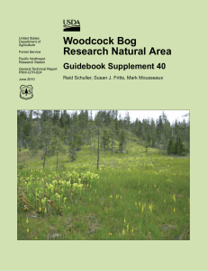 Woodcock Bog Research Natural Area Guidebook Supplement 40