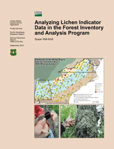 Analyzing Lichen Indicator Data in the Forest Inventory and Analysis Program