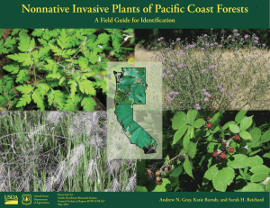 Nonnative Invasive Plants of Pacific Coast Forests i