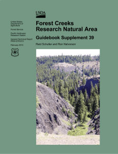 Forest Creeks Research Natural Area Guidebook Supplement 39