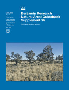 Benjamin Research Natural Area: Guidebook Supplement 36