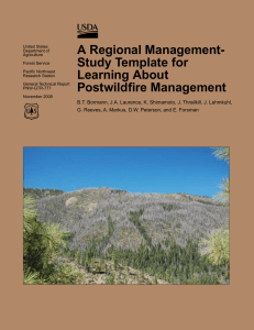 A Regional Management- Study Template for Learning About Postwildfire Management