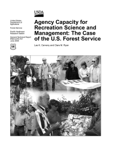 Agency Capacity for Recreation Science and Management: The Case