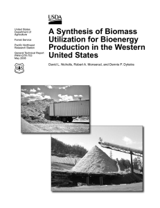 A Synthesis of Biomass Utilization for Bioenergy Production in the Western United States