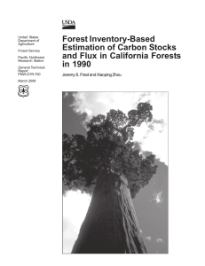 Forest Inventory-Based Estimation of Carbon Stocks and Flux in California Forests in 1990