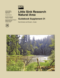 Little Sink Research Natural Area Guidebook Supplement 31
