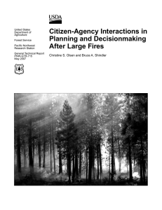 Citizen-Agency Interactions in Planning and Decisionmaking After Large Fires