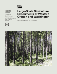 Large-Scale Silviculture Experiments of Western Oregon and Washington