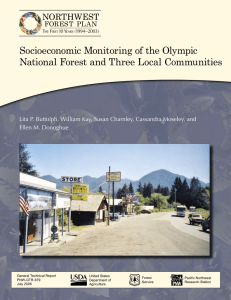 Socioeconomic Monitoring of the Olympic National Forest and Three Local Communities NOrThweST